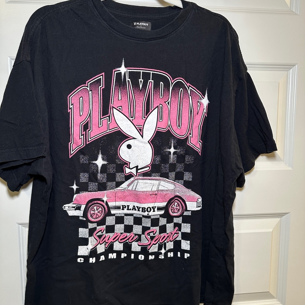 Playboy by PacSun Black Graphic Tee